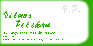 vilmos pelikan business card